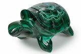 Flowery Malachite Turtle Carving - DR Congo #349334-1